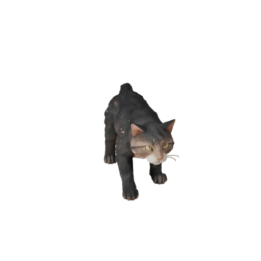 Modello 3D Gatto Siberiano Low Poly - Asset Unity con FBX