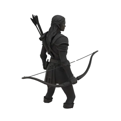 Fantasy Elf Ranger Miniature STL - Exploration