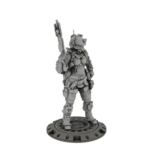 Sci-Fi Female Soldier Miniature