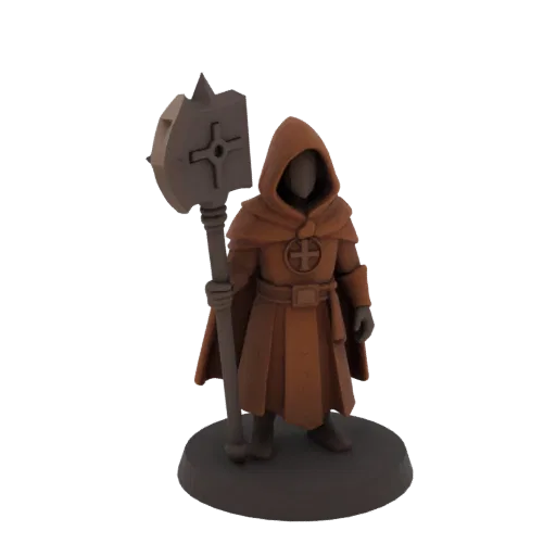 Fantasy Starforged Dwarf Cleric Miniature STL