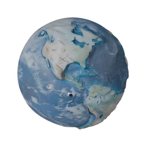 Earth Like Asteroid Field Modular 3D model, isometric modular kit view, showing rock, spherical body scale.