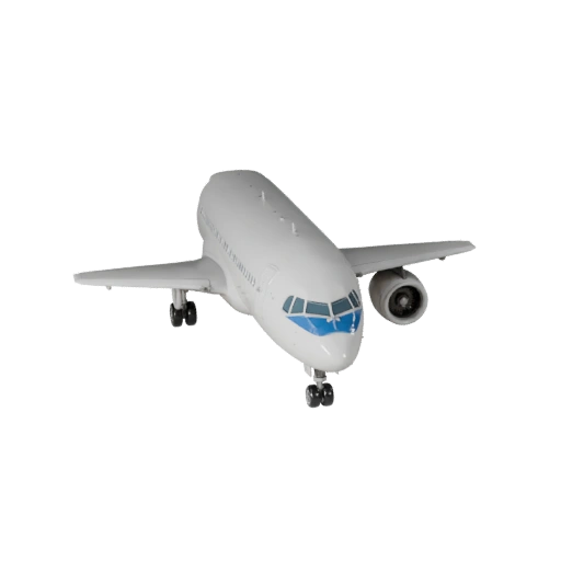 Aereo di linea commerciale 3D Model per Unity - Gioco Low Poly