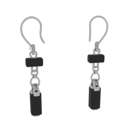 Gold Stud Style Earrings 3D model, three-quarter front view, AR viewer studio render, gold finish.