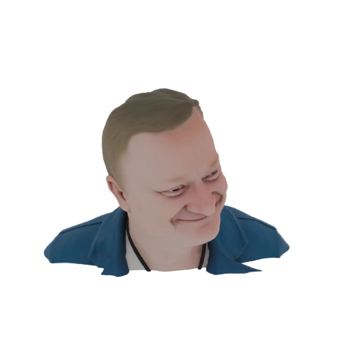 Man with Blue Jacket 3D Model