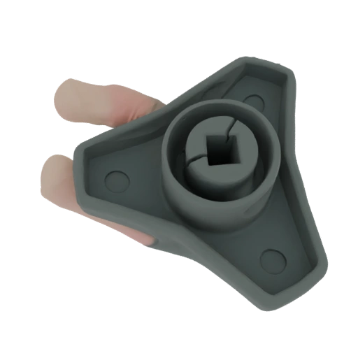 Triangular Knob with Square Socket