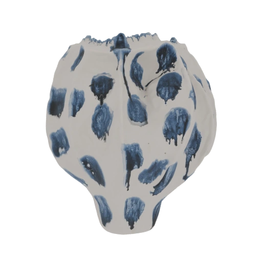 Abstract Blue Drip Vase