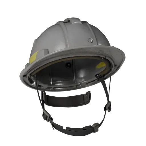 Site Hard Hat Realistic 3D model, three-quarter studio render, showing plastic shells, recognizable safety silhouettes.