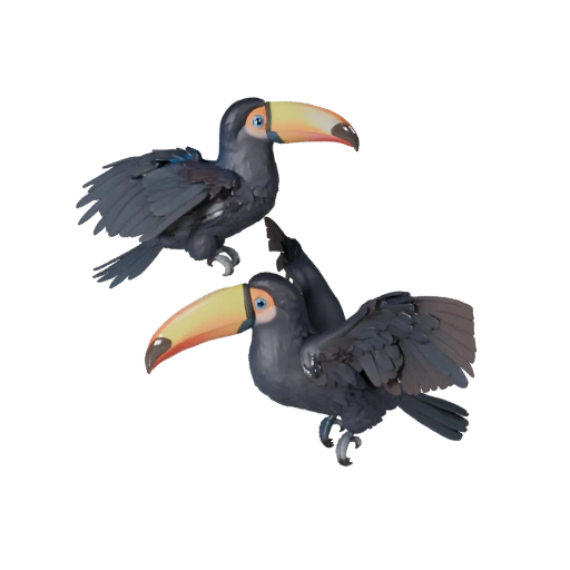 Modello 3D Tucano per Blender - Asset PBR con Texture | Royalty-Free