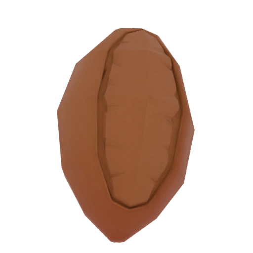 Low Poly Cocoa Bean