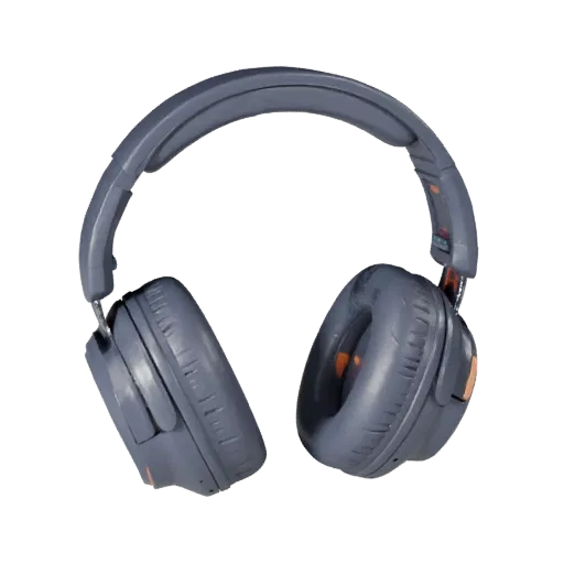 Wireless Noise Canceling Headset Stylized 3D model, stylized isometric render, showing soft ear pads, wearable scale.