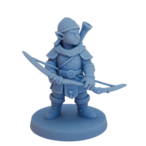 Medieval Dwarf Ranger Miniature STL - Casting