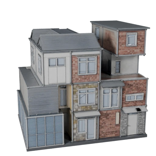 Модульный комплект деревни 3D модель - Реалистичный актив Archviz
