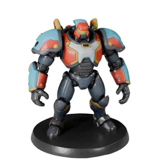 Sci-Fi Alien Trooper stylized 3D model preview showing silhouette, three-quarter game view, pose and resin detail