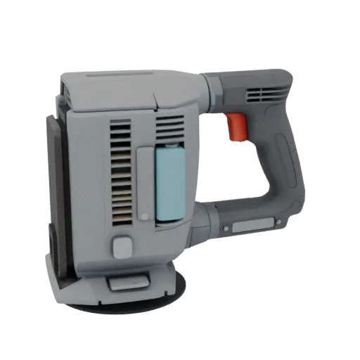 Workshop Sander Printable 3D model, isometric STL render, showing molded plastic, ergonomic handles.
