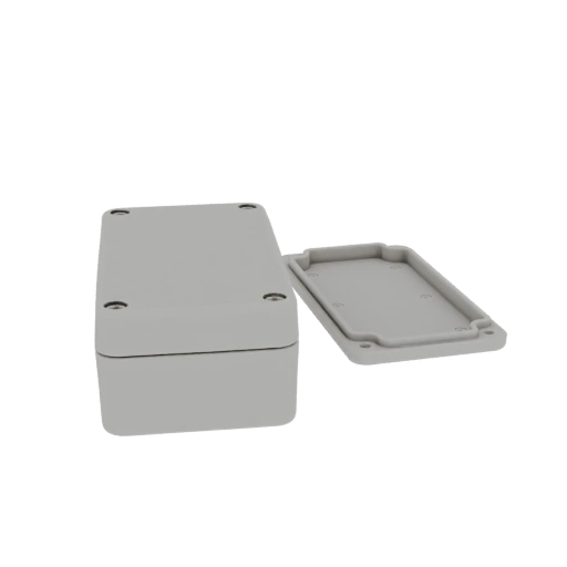 Gray Plastic Enclosure with Lid