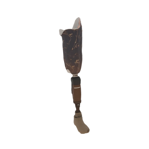 Prosthetic Leg with Marble Pattern