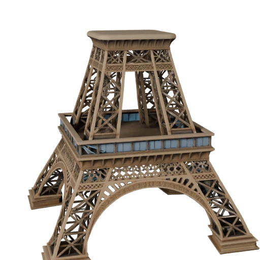 Стилизованная 3D модель Эйфелевой башни - Игровой ресурс для архитектуры