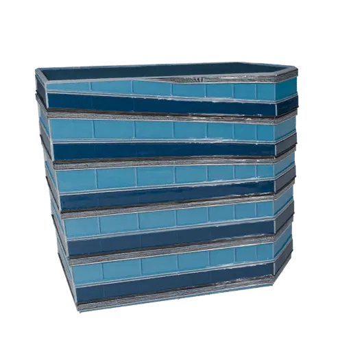 Modern Glass Facade high poly 3D model, close-up architectural render view, showing building facade materials and architectural detail