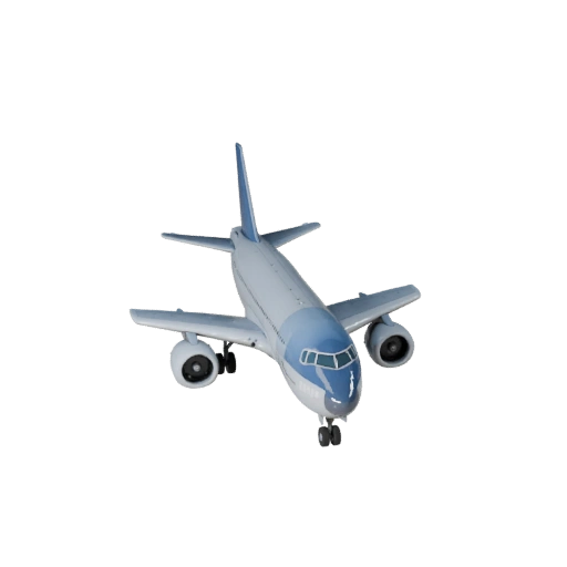 3D модель грузового самолета для Blender - готовый к рендерингу ассет