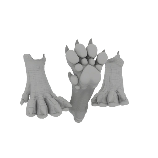 Fantasy Creature Paws 3D Model