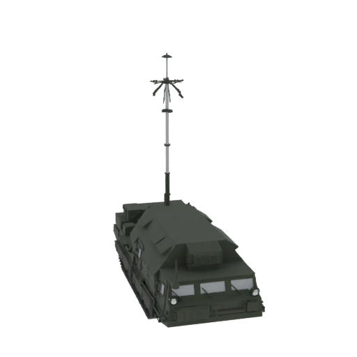 Military Command Vehicle with Antenna