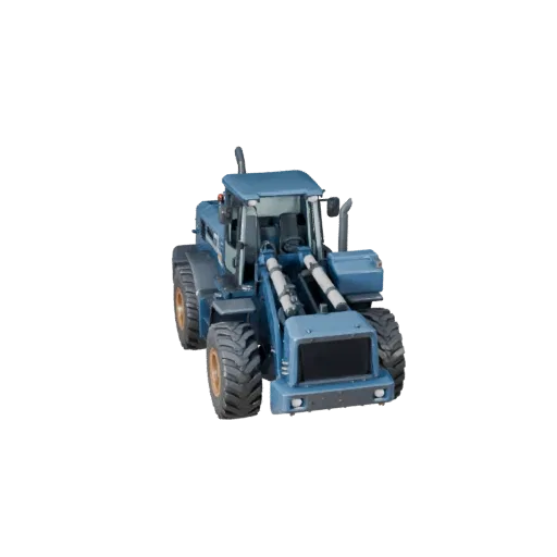 Roadwork Wheel Loader Product Viz 3D model, three-quarter studio product render, showing painted steel, form detail.