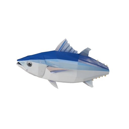 Low Poly Thunfisch 3D Modell - Unity Game Asset mit FBX | Lizenzfrei