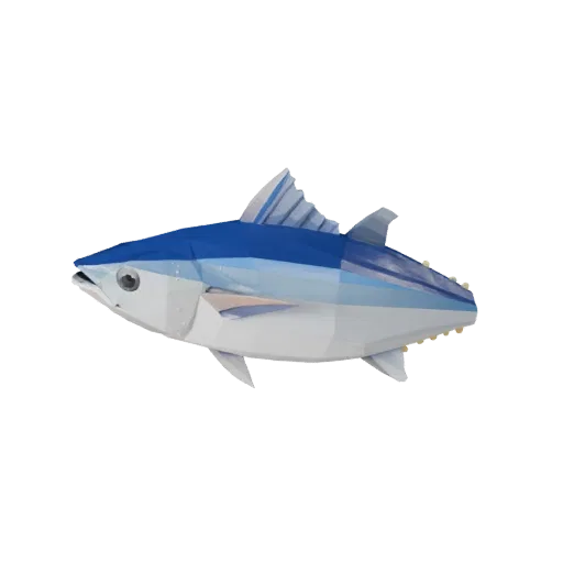 Low Poly Tuna 3D Model - Unity Game Asset with FBX | Royalty-Free