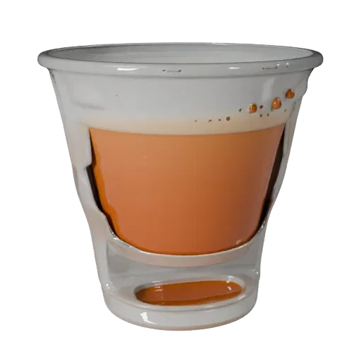 Cafe Coffee Cup High Poly 3D model, close-up studio render, showing glass, container shape.