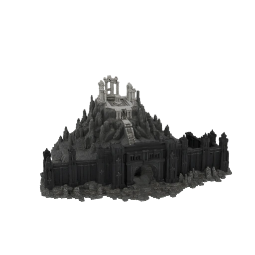 Dark Mountain Fortress 3D Model