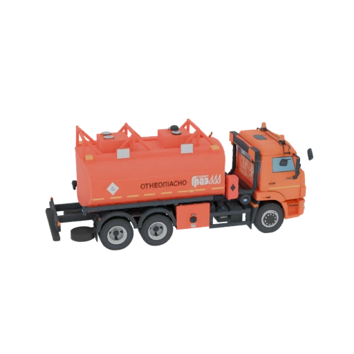 Orange Fuel Tanker Truck Toy Model