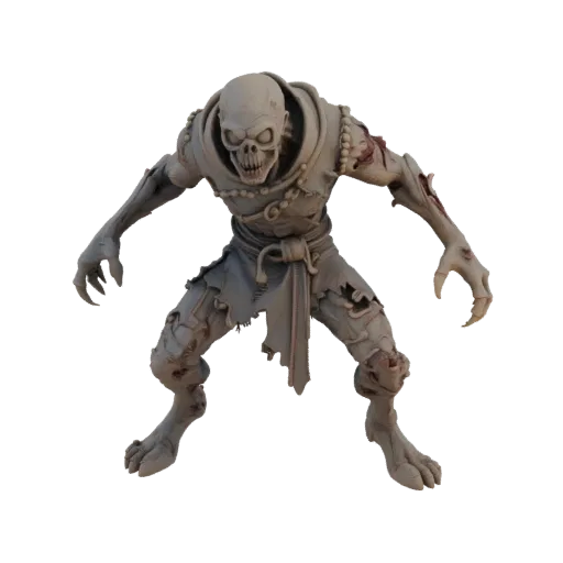 Dark Fantasy Void Zombie Enemy Miniature STL