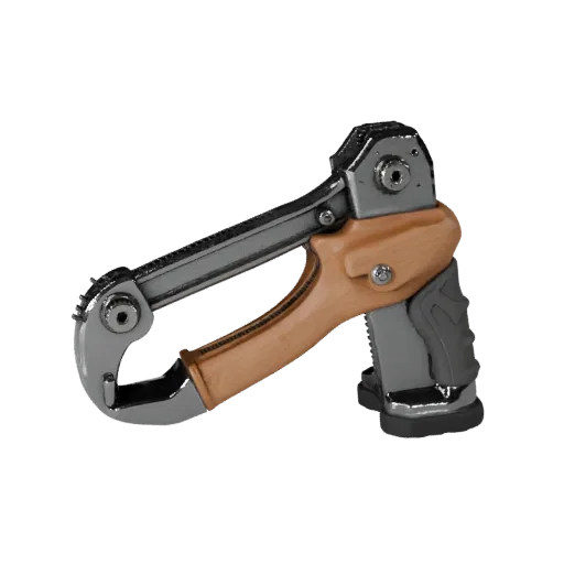 Insulated Clamp High Poly 3D model, close-up studio render, showing painted metal, clear grip zones.