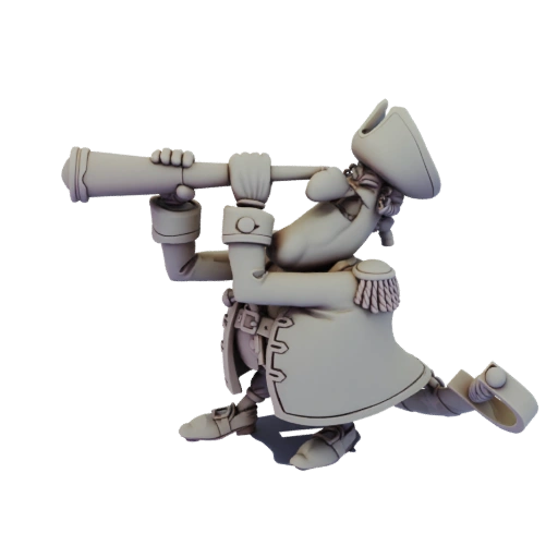 Cartoon Pirate Captain with Spyglass