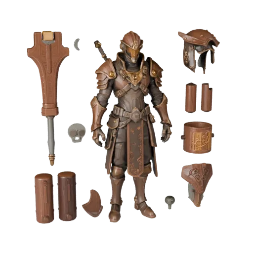 Cyberpunk Armored Mage Character Model - Rigged