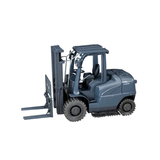 Roadwork Forklift 3D model, side profile view, technical viewport render, showing painted steel, form detail.