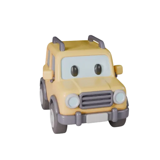 Cartoon Suv 3D Model - Stylized PBR Game Asset for Sale