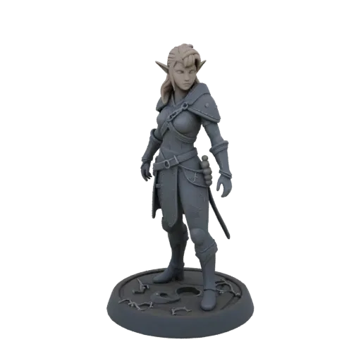 Fantasy Darkfire Elf Archer Miniature STL