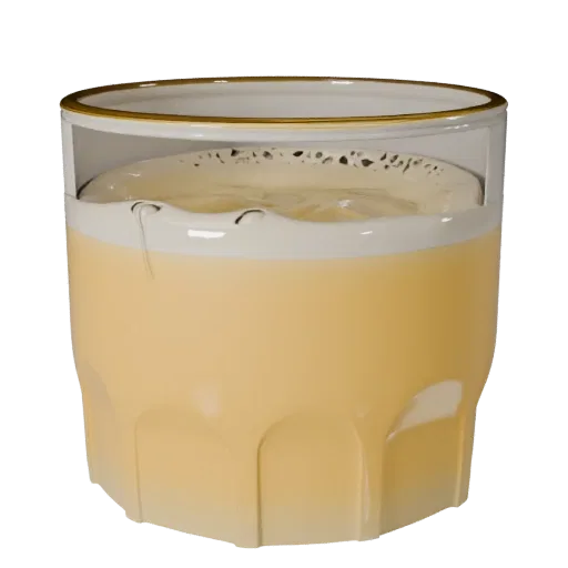 Smoothie Juice Glass High Poly 3D model, close-up studio render, showing glass, container shape.