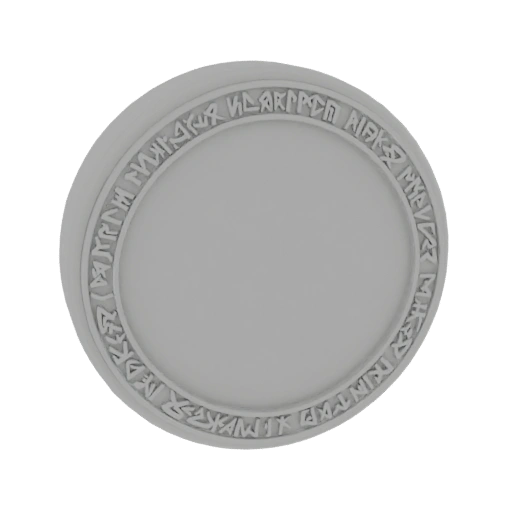 Runic Circle Pendant 3D Model