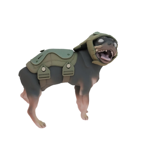 Armored Rottweiler Warrior 3D Model