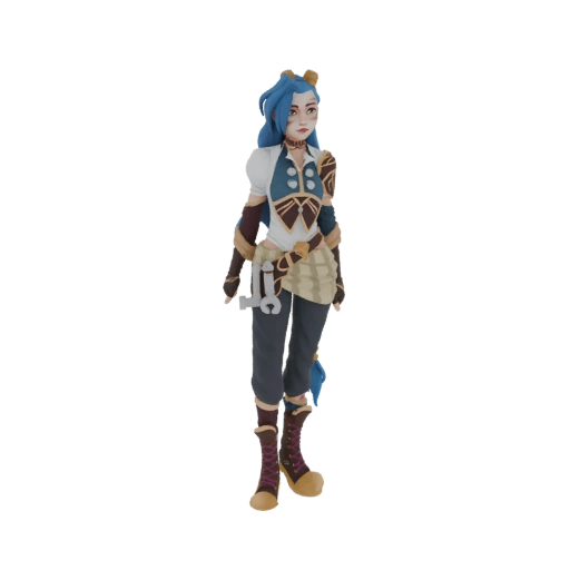 Steampunk Mechanic Girl 3D Model