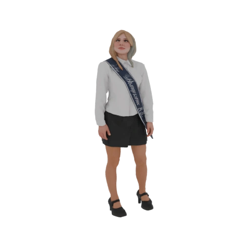 Graduation Girl 3D Model