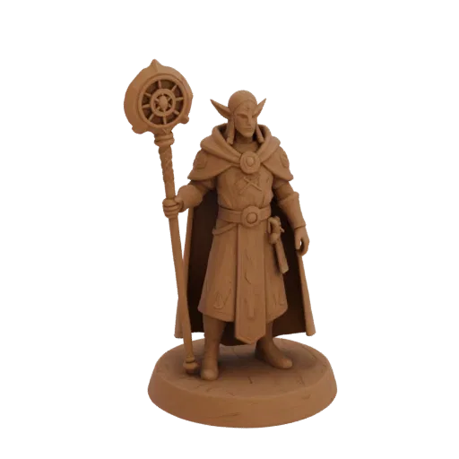 Fantasy Elf Cleric Miniature STL