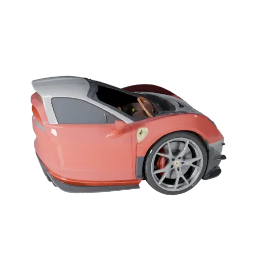 Ferrari Inspired Supercar 3D Model for Blender - Render