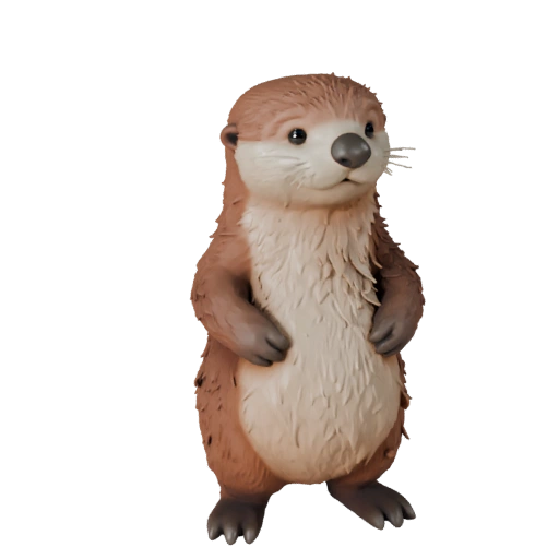 Modello 3D di Lontra Marina Cartone Animato - Asset Stilizzato per Animazione | PBR
