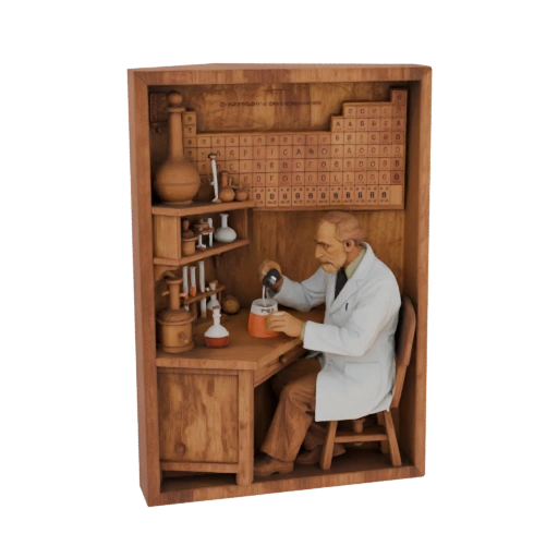 Scientist in Laboratory Diorama