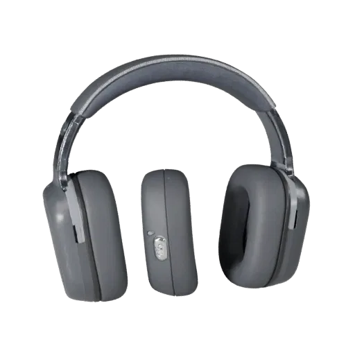 Retro Earbuds Modular 3D model, isometric modular kit view, showing soft ear pads, wearable scale.