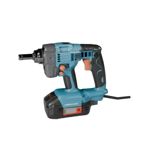Contractor Sander 3D model, side profile view, technical viewport render, showing molded plastic, ergonomic handles.