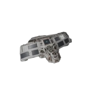 Deep Space Docking Hub High Poly 3D model, close-up studio render, showing metal modules, modular station layout.